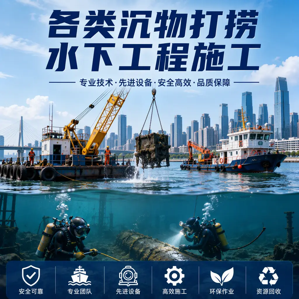 铁门关各类沉物打捞,水下工程施工
